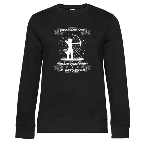 Bogenschützen Improvisieren Spruch - Archer Sweat Frauen Queen Crew Neck