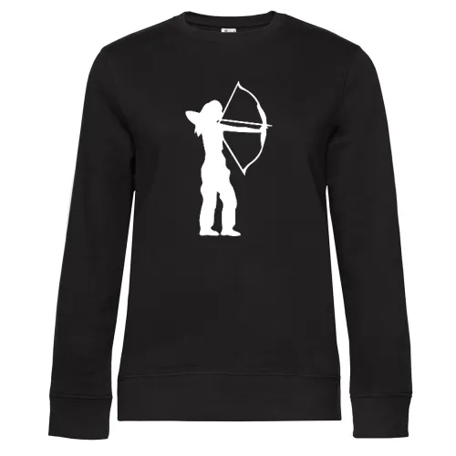Bogenschützin Bogenschießen Bogenschützinnen Sweat Frauen Queen Crew Neck
