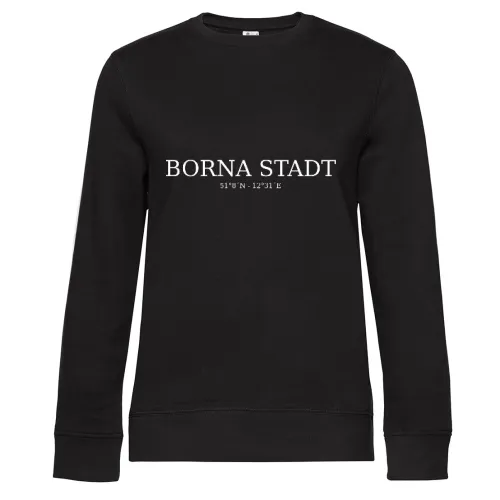 Borna Stadt Koordinaten Sweat Frauen Queen Crew Neck