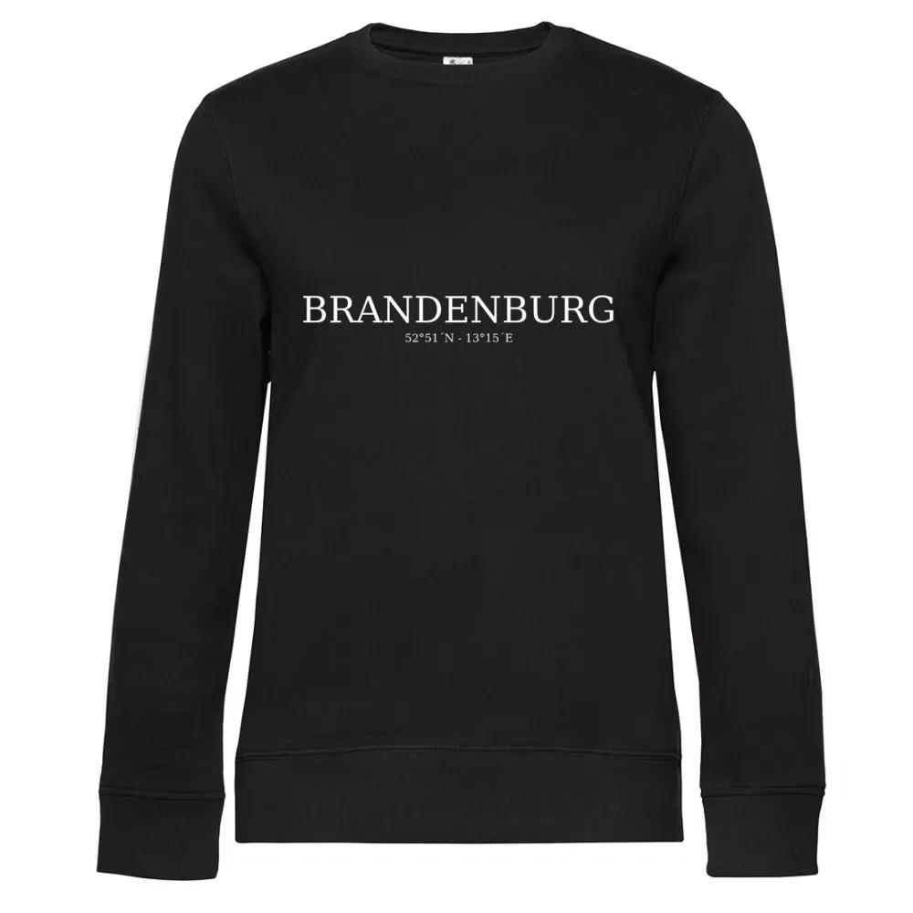  Frauen Sweat mit Aufdruck 'Brandenburg Koordinaten'