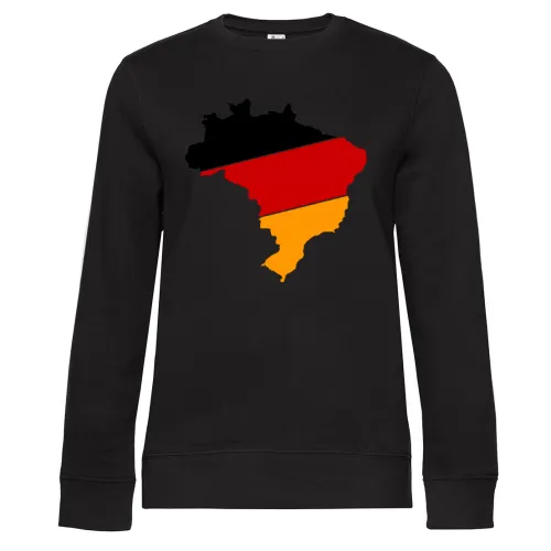 Brasilien in Deutschland Farben Shirt Sweat Frauen Queen Crew Neck