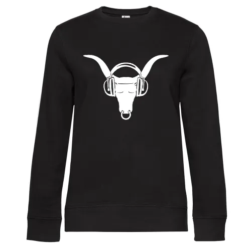 Büffelkopf mit Kopfhörer Frauen Sweat