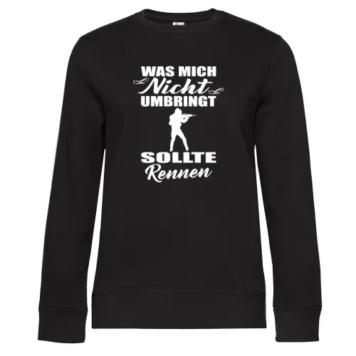 Bundeswehr Rennen Spruch für Frauen Soldatinnen Sweat Frauen Queen Crew Neck