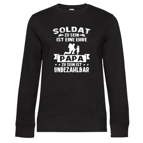 Bundeswehr Vater Ehre - Soldat Papa mit Tochter Frauen Sweat