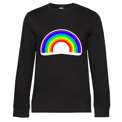 Bunter Regenbogen Sweat Frauen Queen Crew Neck