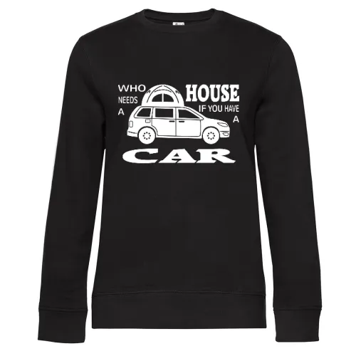 Camper Camping House Car Roof Tent - FARBE WÄHLBAR Sweat Frauen Queen Crew Neck