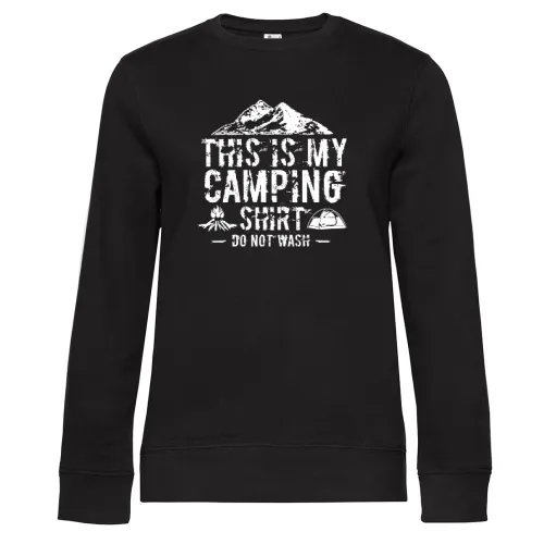 Camping Outdoor Spruch Sweat Frauen Queen Crew Neck