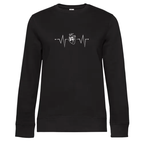Cardiac Nurse Herzschlag Kardio Krankenschwester Sweat Frauen Queen Crew Neck