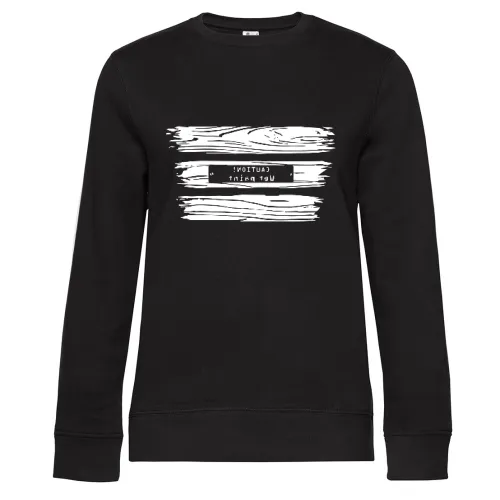 Caution! Wet paint Sweat Frauen Queen Crew Neck
