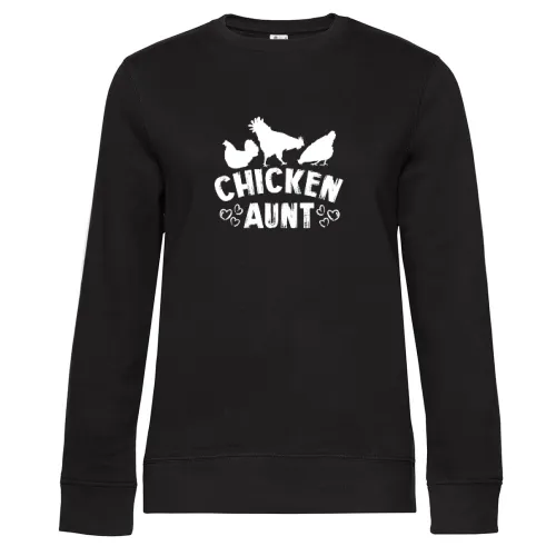 Chicken Aunt Tante mit Hühnern Bauernhof Frauen Sweat