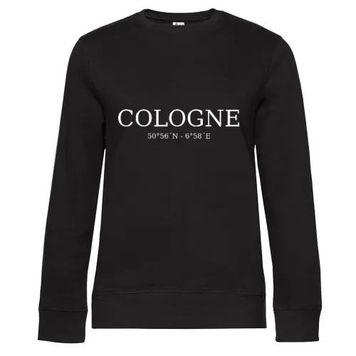Cologne Koordinaten Sweat Frauen Queen Crew Neck