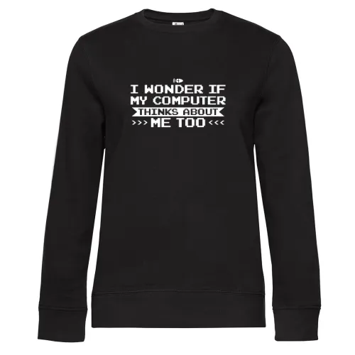 Computer Liebhaber Informatiker Büro Job Admin Sweat Frauen Queen Crew Neck