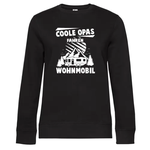 Cooler Camper Opa Wohnmobil Womo Großvater Rentner Sweat Frauen Queen Crew Neck