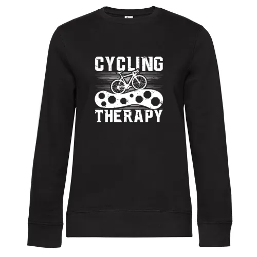 Cycling Therapy - Radfahrer Werkzeug Fahrradfahrer Sweat Frauen Queen Crew Neck