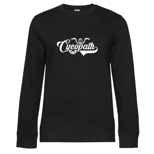 Cycopath verrückt nach Fahrradfahren Sweat Frauen Queen Crew Neck