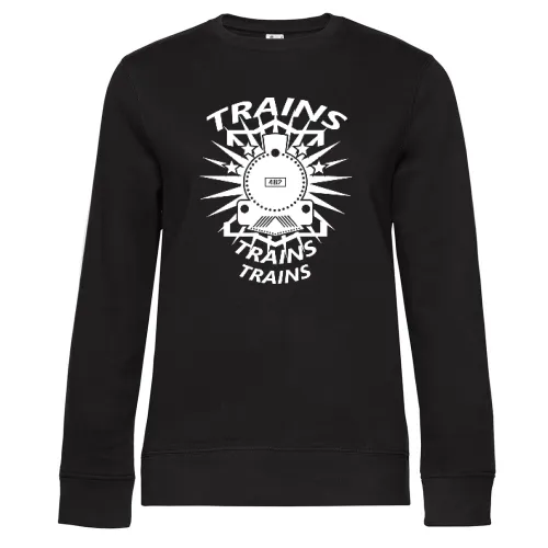 Dampflok Eisenbahner Zug Trains Frauen Sweat