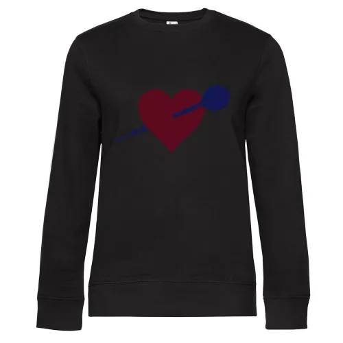 Dartpfeil durch Herz Sweat Frauen Queen Crew Neck