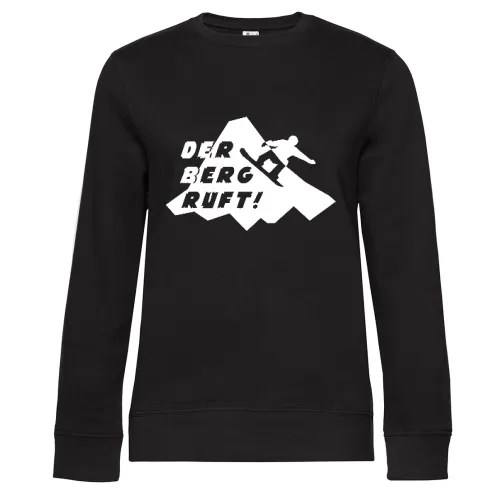 Der Berg ruft Snowboard Sweat Frauen Queen Crew Neck
