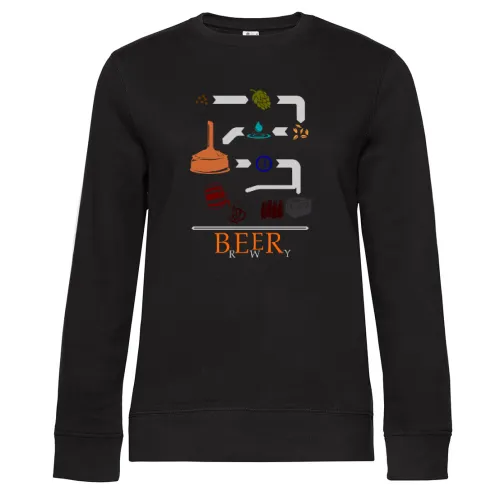 Der Weg des Bieres in Farbe Sweat Frauen Queen Crew Neck