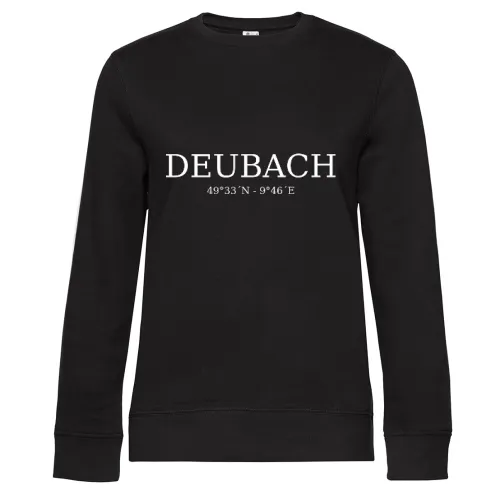 Deubach Koordinaten Sweat Frauen Queen Crew Neck