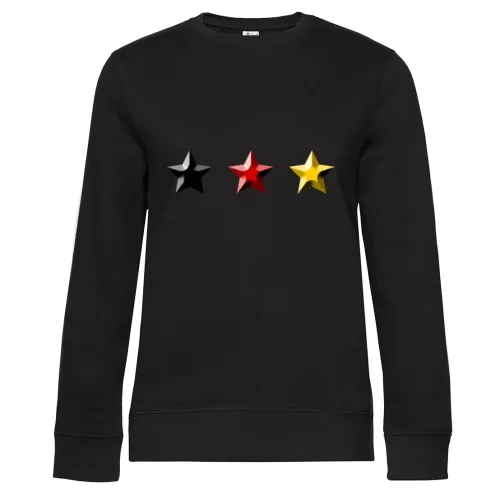 Deutschland drei 3 Sterne Sweat Frauen Queen Crew Neck