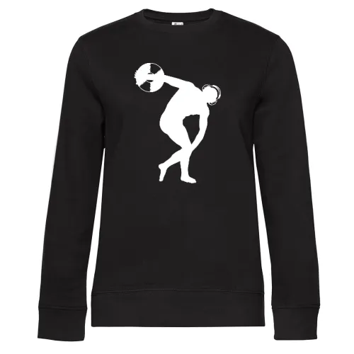 DJ Diskus Sweat Frauen Queen Crew Neck
