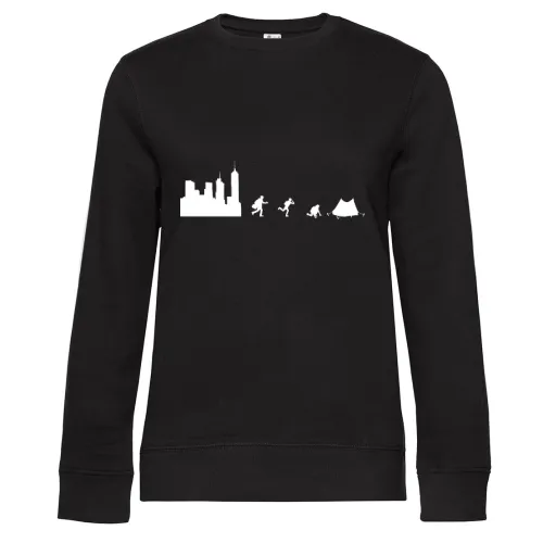 Draußensein Zelt Backpacker Outdoor Geschenk T-Shi Sweat Frauen Queen Crew Neck