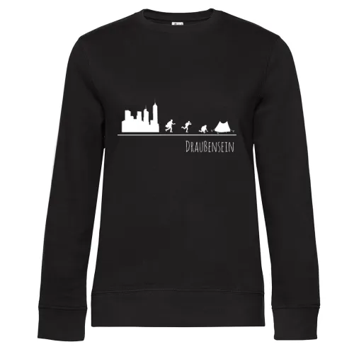 Draußensein Zelt Backpacker Outdoor Geschenk T-Shi Sweat Frauen Queen Crew Neck
