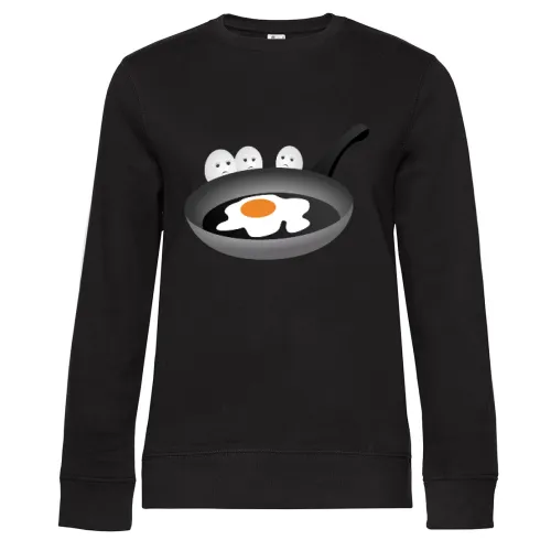 Drei Eier schauen Spiegelei Frauen Sweat Drei Eier schauen Spiegelei Sweat