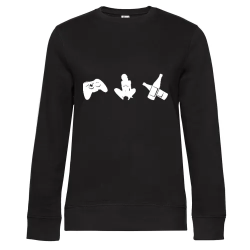 Drei Hobbys Sweat Frauen Queen Crew Neck