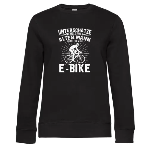 E-Bike Bike Mountainbike Fahrrad Motiv MTB Ebike Sweat Frauen Queen Crew Neck