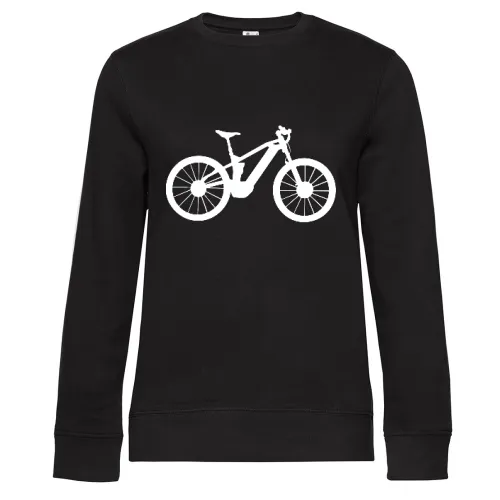 E Bike Fahrrad Radfahrer Grafik Sweat Frauen Queen Crew Neck