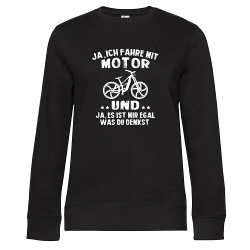E-Bike Fahrradfahrer Ist Mir Egal Spruch - Ebiker Sweat Frauen Queen Crew Neck