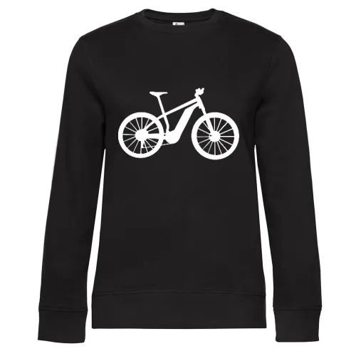 Ebike Akku Fahrrad Bike Radfahrer E-Bike Sweat Frauen Queen Crew Neck