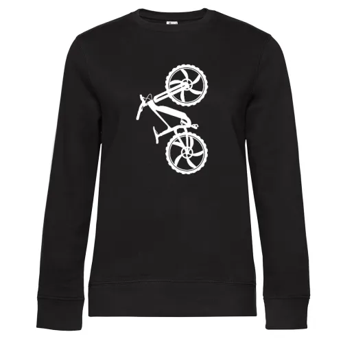 Ebike Fahrrad Vertikal Trail MTB Ebiker Radfahrer Sweat Frauen Queen Crew Neck