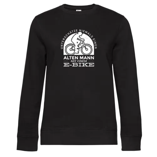 Ebike Mountainbike E-Bike Fahrrad Motiv MTB Sweat Frauen Queen Crew Neck