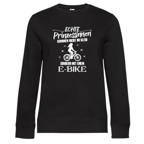 Ebike Radfahrerin E-Bike Radfahrer Prinzessin Sweat Frauen Queen Crew Neck