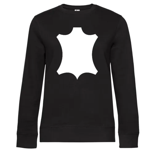 Echt Leder Emblem 2.0 Sweat Frauen Queen Crew Neck
