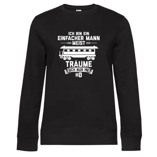 Einfacher Mann H0 Träume - Eisenbahner Sweat Frauen Queen Crew Neck