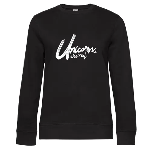 EINHORN UNICORNS ARE REAL T-Shirt Geschenkidee Sweat Frauen Queen Crew Neck