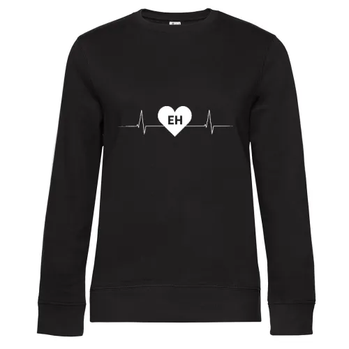 Eisenhüttenstadt EH Nummernschild Herzschlag Sweat Frauen Queen Crew Neck