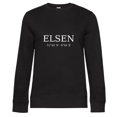 Elsen Koordinaten Sweat Frauen Queen Crew Neck