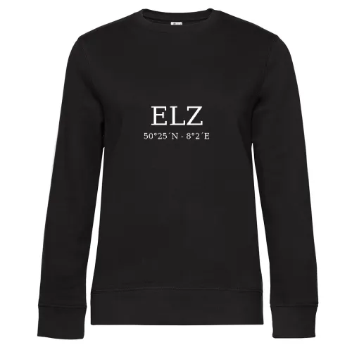 Elz Koordinaten Sweat Frauen Queen Crew Neck