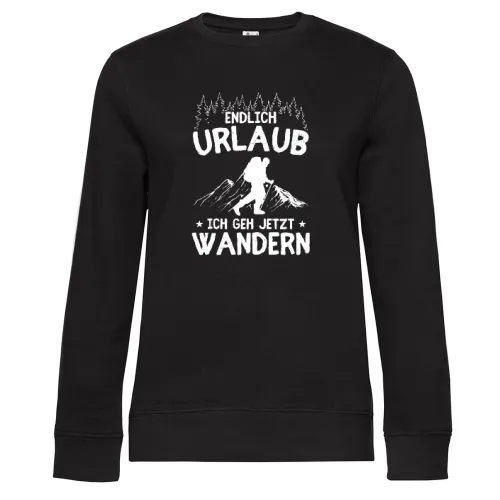 Endlich Urlaub Ich Geh Wandern Wanderer Wandertour Frauen Sweat