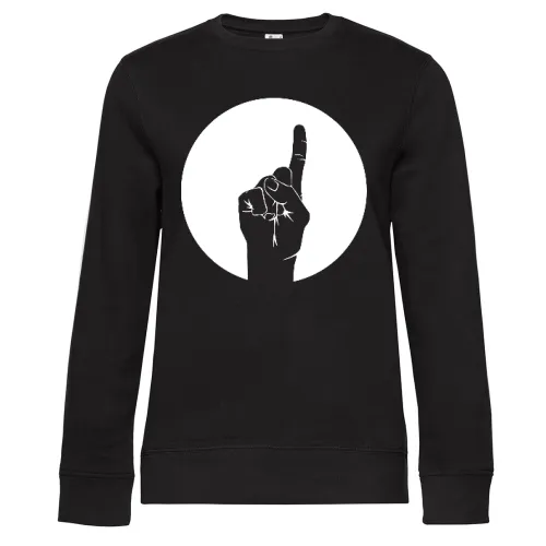 erhobener Zeigefinger im Kreis Frauen Sweat