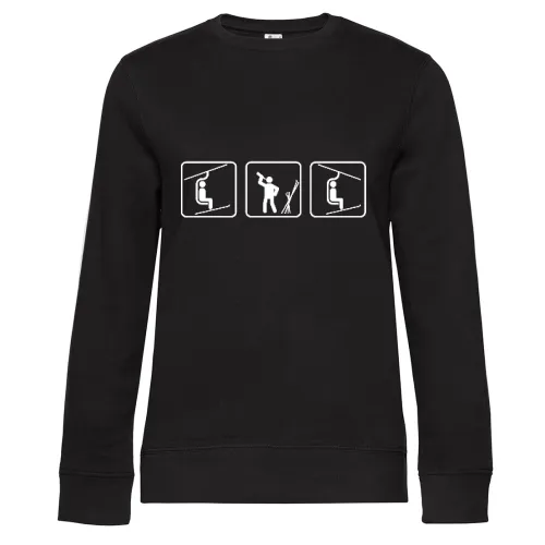 Evolution Abriss Ski Sweat Frauen Queen Crew Neck