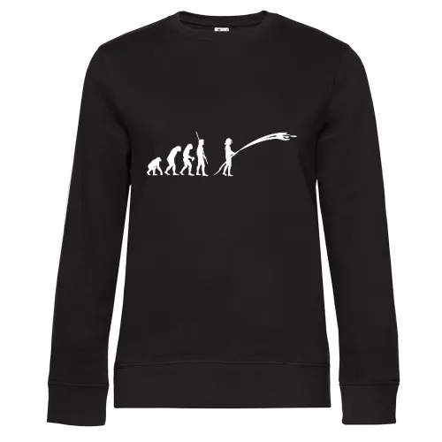Evolution Feuerwehrmann Sweat Frauen Queen Crew Neck