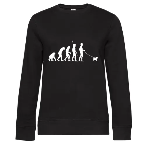 Evolution Hund Mops Sweat Frauen Queen Crew Neck