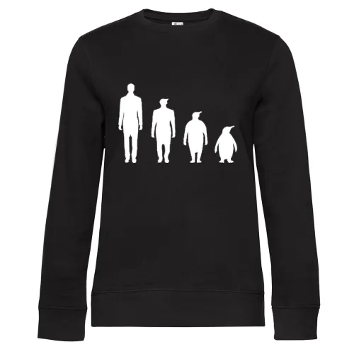 Evolution Pinguin Sweat Frauen Queen Crew Neck