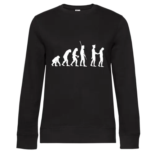Evolution Polizei Festnahme Sweat Frauen Queen Crew Neck